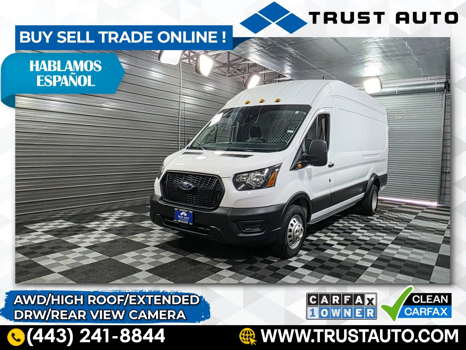 2023 Ford Transit T-350 HD Cargo DRW 148''WB AWD Dually Extended High Roof Minivan/Van