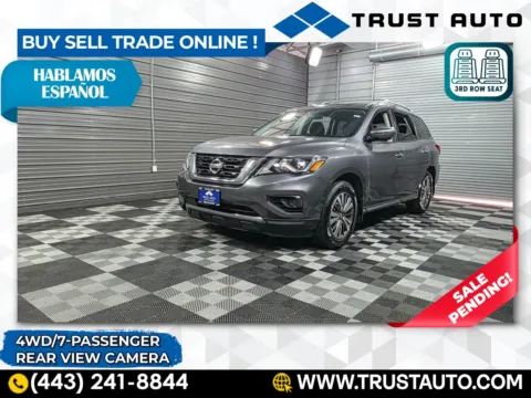 Silver 2019 Nissan Pathfinder S 4WD 7-Passenger SUV for sale in Sykesville, MD