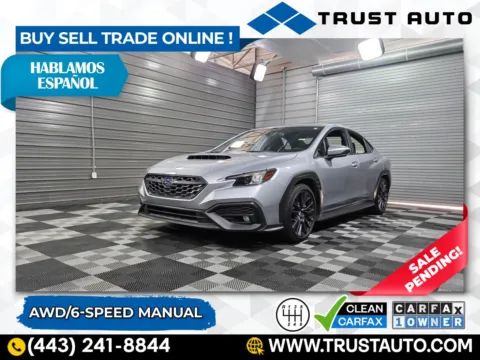 Silver 2023 Subaru WRX Premium AWD 6-Speed Manual Sedan for sale in Sykesville, MD