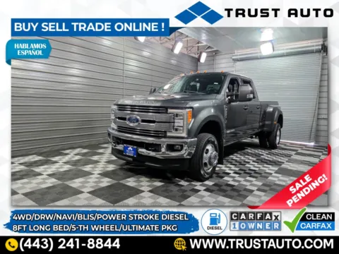 Gray 2019 Ford Super Duty F-350 DRW LARIAT 4WD Crew Cab 8FT Bed Dually Power Stroke Diesel Pickup Tr for sale in Sykesville, MD