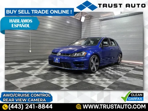Blue 2016 Volkswagen Golf R AWD Hatchback for sale in Sykesville, MD