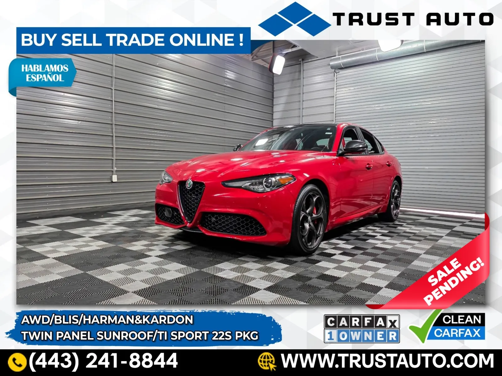 2020 Alfa Romeo Giulia Ti Sport AWD Sedan for sale in Sykesville, MD