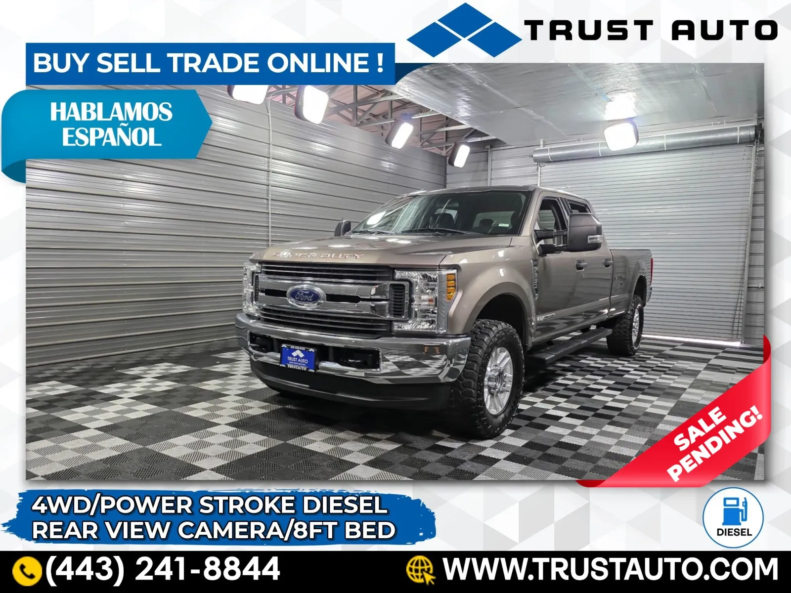 2019 Ford Super Duty F-250 XLT 4WD Crew Cab 6-Pass 8FT Long Bed Power Stroke Diesel Pickup