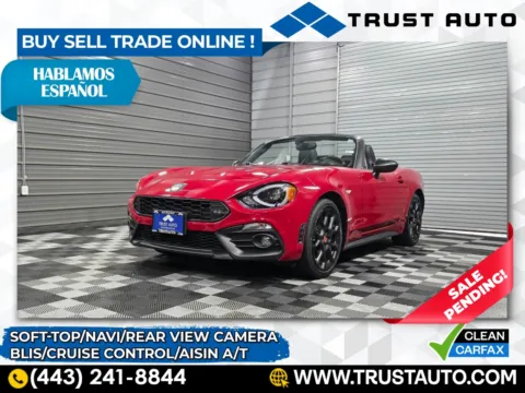 Red 2017 Fiat 124 Spider Elaborazione Abarth Soft-Top Convertible w/Aisin A/T for sale in Sykesville, MD