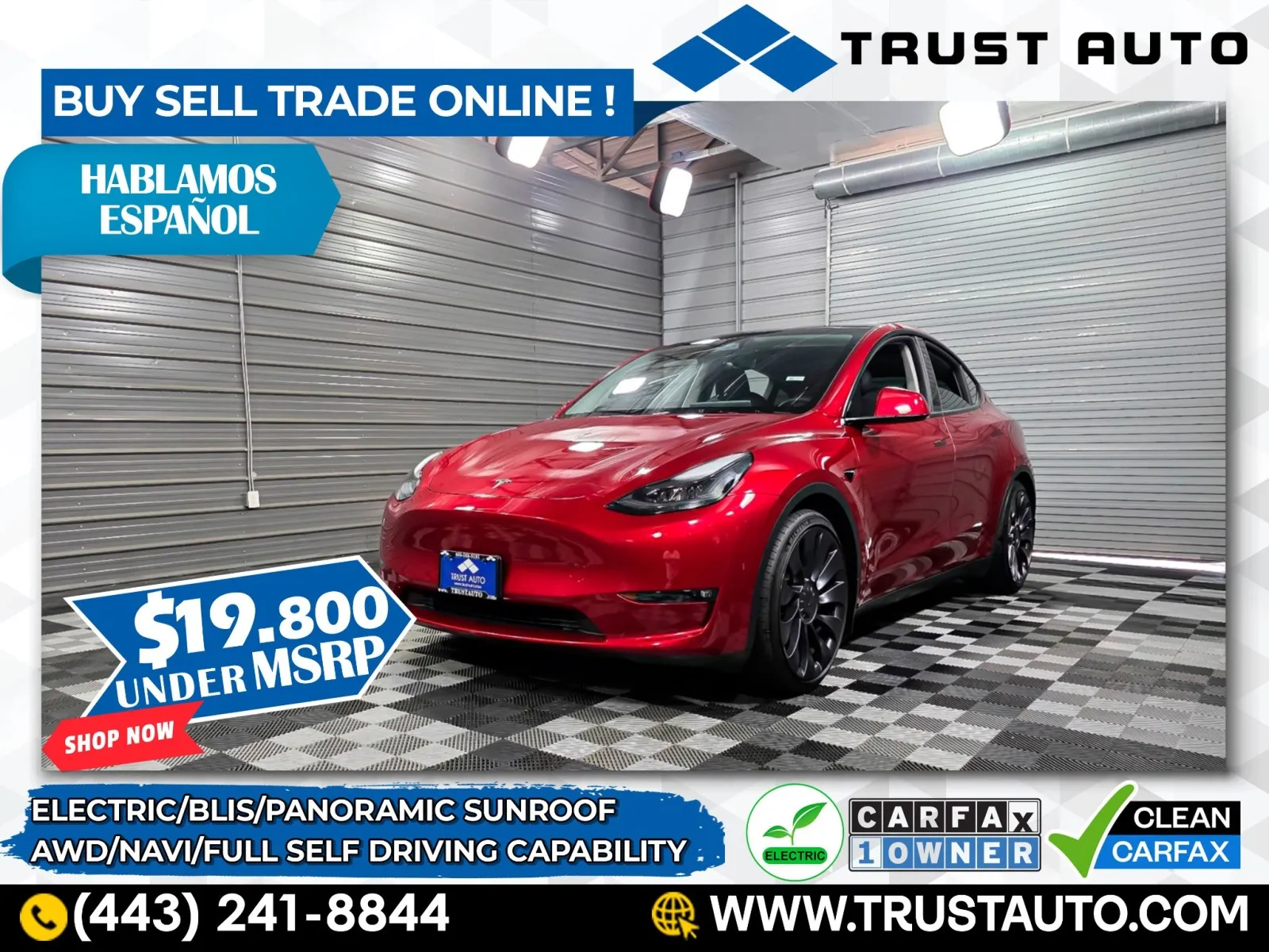 Red 2024 Tesla Model Y Performance AWD Electric Luxury SUV for sale in Sykesville, MD