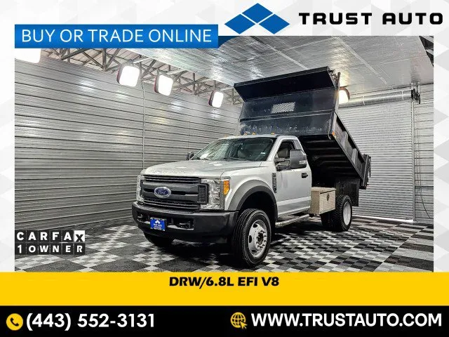 2017 Ford Super Duty F-550 Dump DRW XL RWD Regular Cab Dually 9FT Aluminum Bed Dump Truck for sale in Sykesville, MD