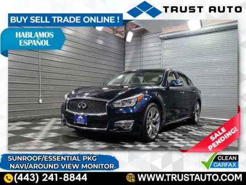 Blue 2018 INFINITI Q70L 3.7 LUXE Luxury Sedan for sale in Sykesville, MD