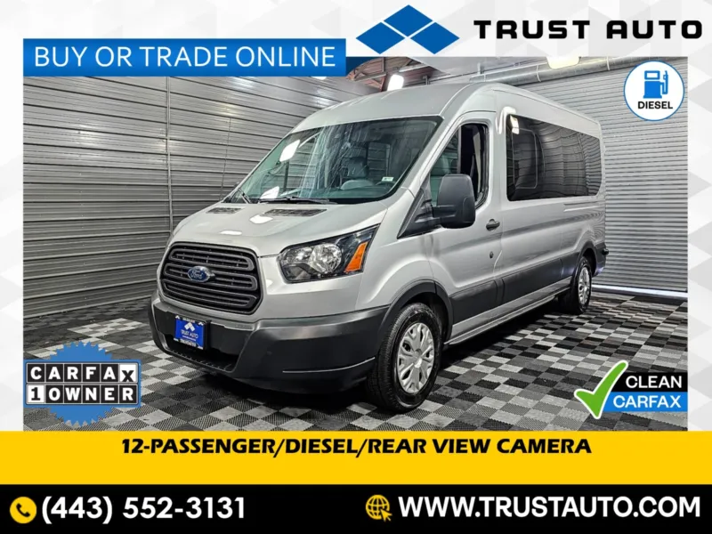 2017 Ford Transit T-350 12-Passenger XL 148'' Medium Roof Diesel Minivan/Van for sale in Sykesville, MD