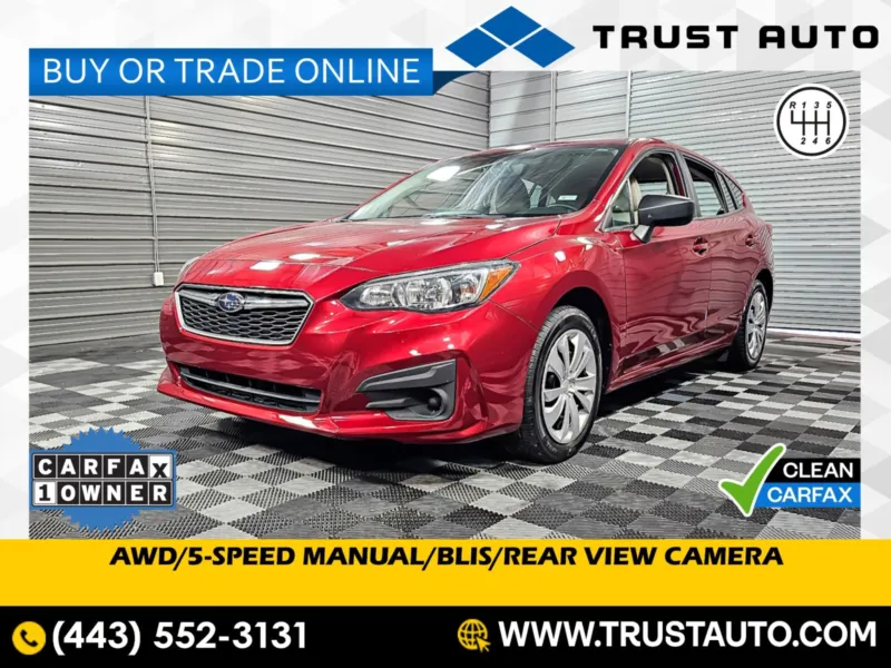 2017 Subaru Impreza 2.0i AWD 5-Speed Manual Hatchback for sale in Sykesville, MD