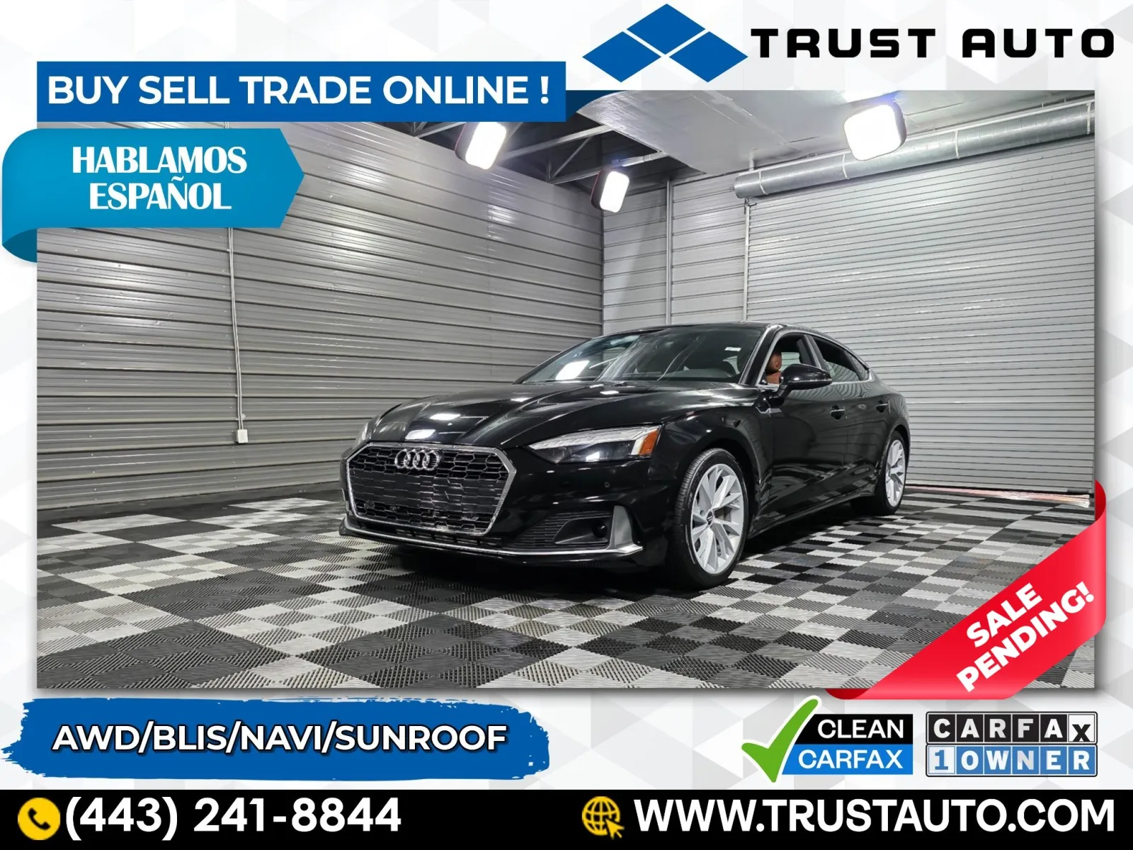 2020 Audi A5 Sportback Premium Plus 45 TFSI Quattro AWD Hatchback for sale in Sykesville, MD
