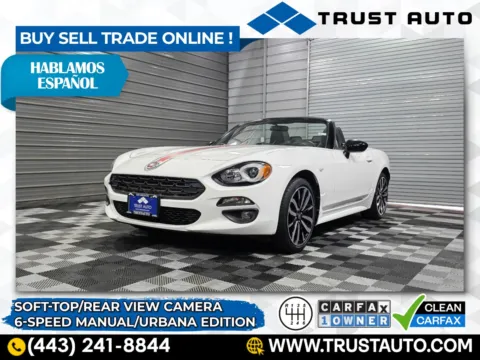 White 2019 FIAT 124 Spider Classica Soft-Top Convertible w/Urbana Edition for sale in Sykesville, MD