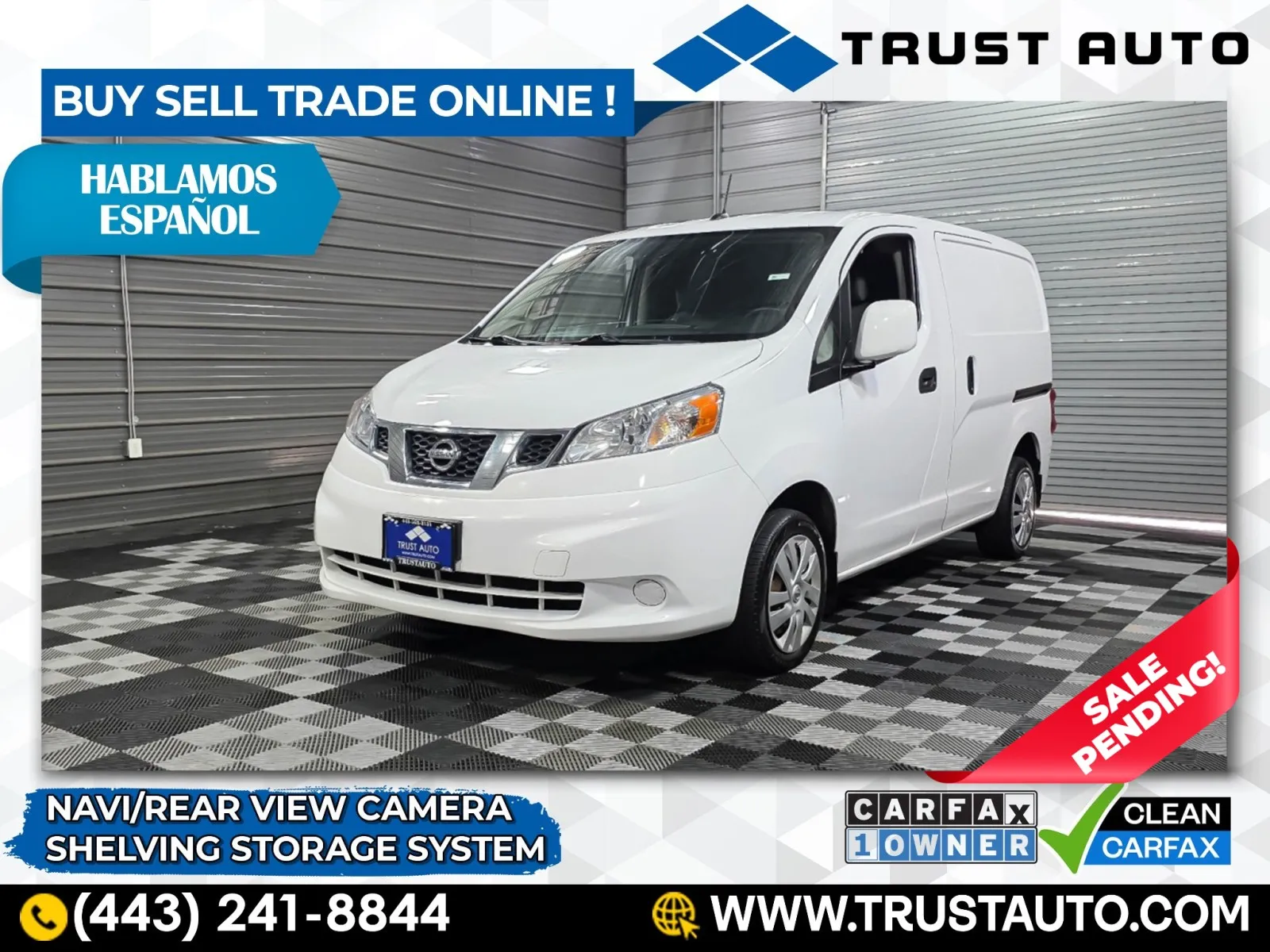 2019 Nissan NV200 Compact Cargo SV Minivan/Van w/Shelving Storage System for sale in Sykesville, MD