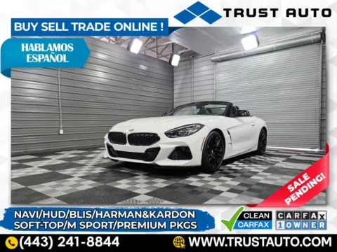 White 2022 BMW Z4 sDrive30i Soft-Top Luxury Convertible for sale in Sykesville, MD