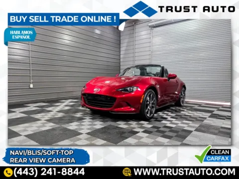 Red 2020 Mazda MX-5 Miata Grand Touring Soft-Top Convertible for sale in Sykesville, MD