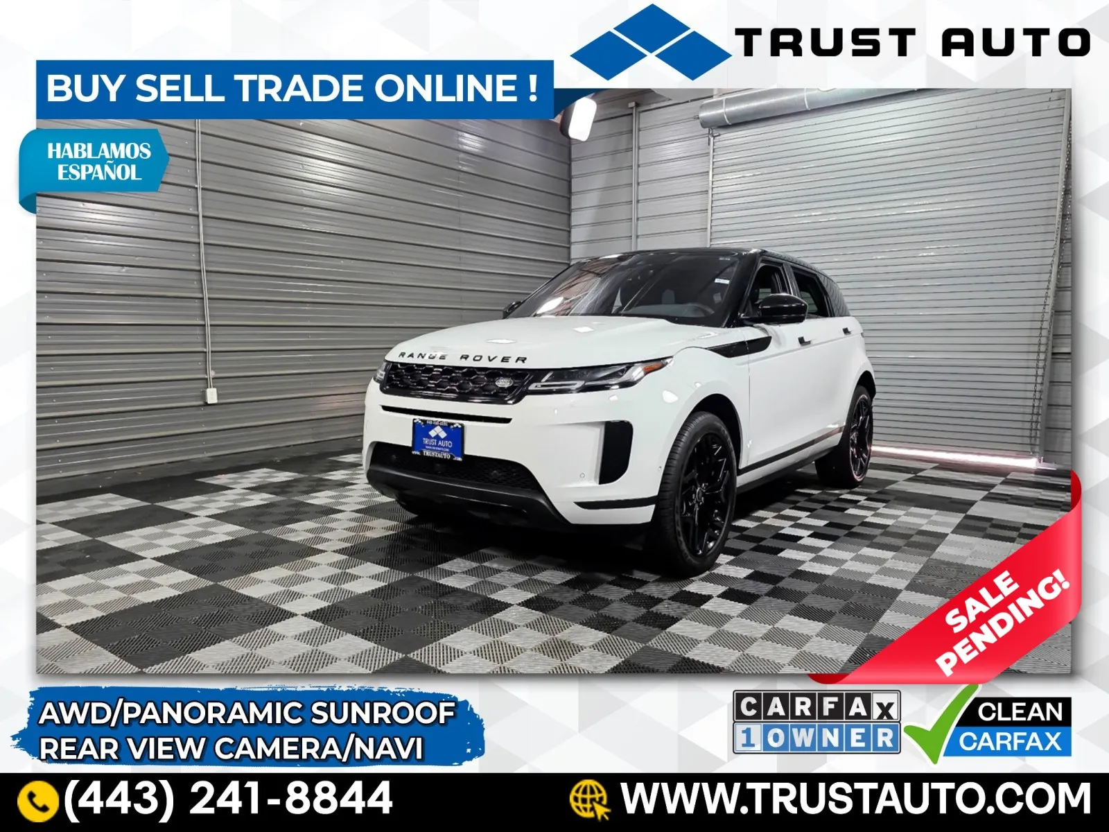 2020 Land Rover Range Rover Evoque SE AWD Luxury SUV
