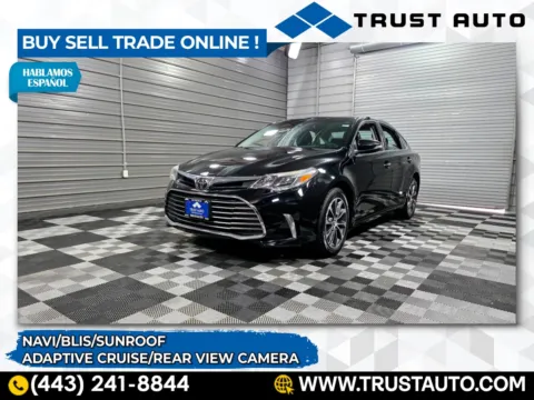 Black 2018 Toyota Avalon XLE Premium Sedan for sale in Sykesville, MD