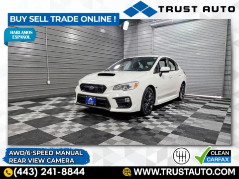 Black 2021 Subaru WRX AWD 6-Speed Manual Sedan for sale in Sykesville, MD