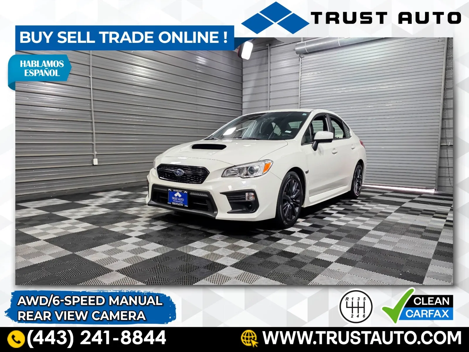 Black 2021 Subaru WRX AWD 6-Speed Manual Sedan for sale in Sykesville, MD