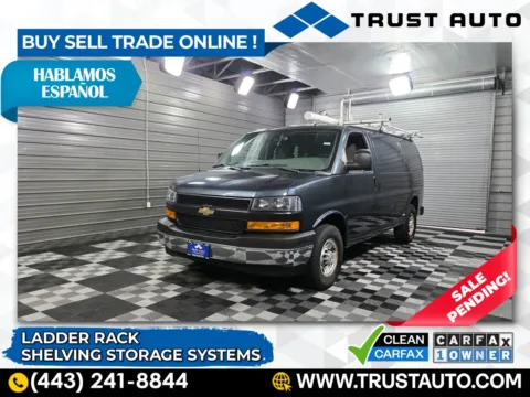 Gray 2020 Chevrolet Express 2500 Cargo 135''WB Low Roof Minivan/Van w/Ladder Rack System for sale in Sykesville, MD