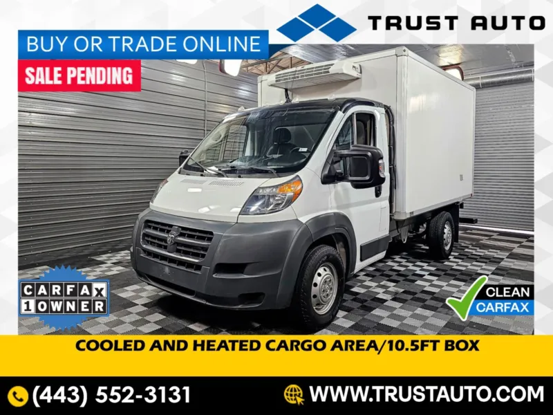 Used 2017 Ram ProMaster 3500 FT Refrigerated Box Truck for