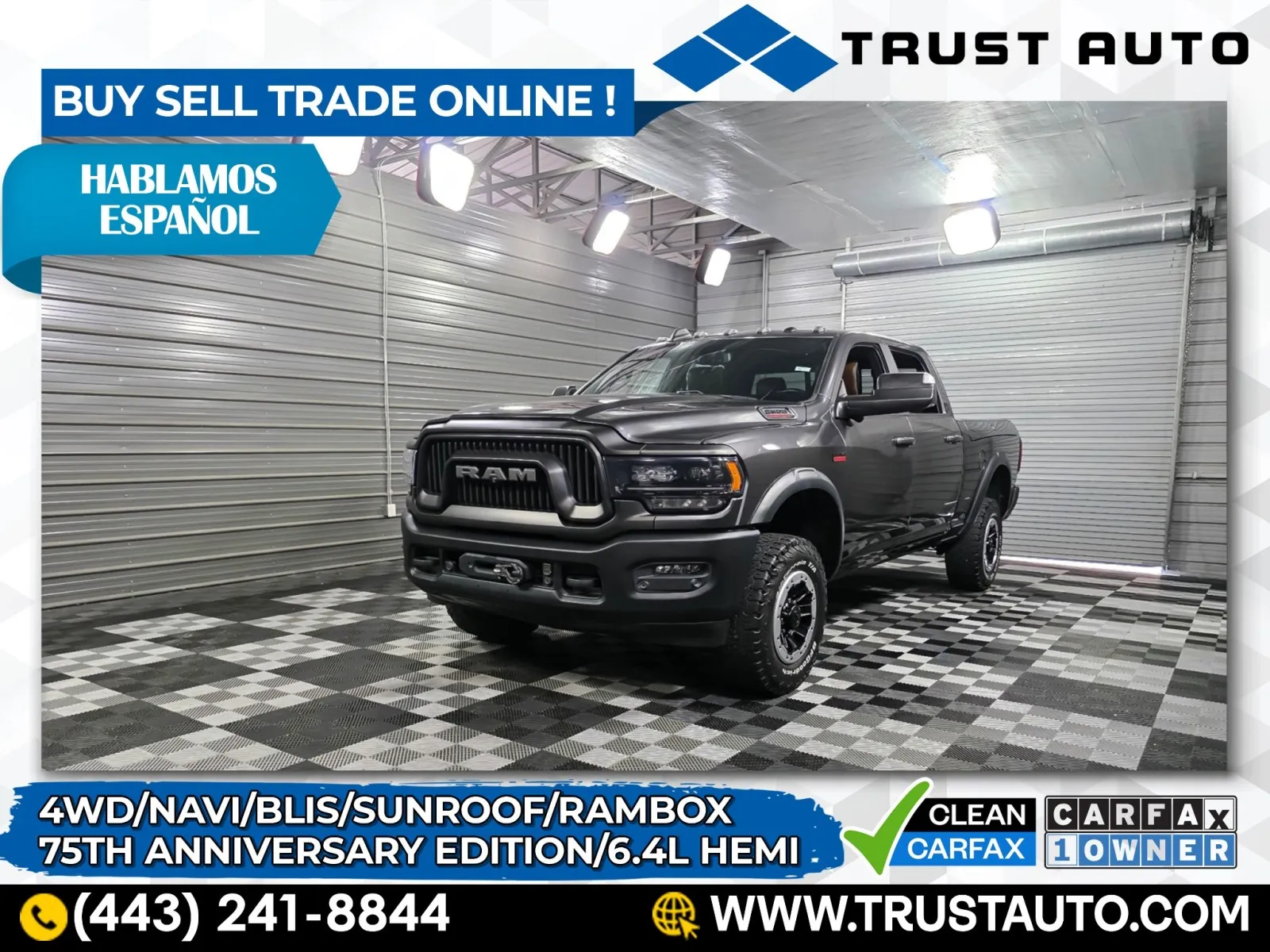 Gray 2021 Ram 2500 Power Wagon 4WD Crew Cab Hemi Pickup Truck for sale in Sykesville, MD