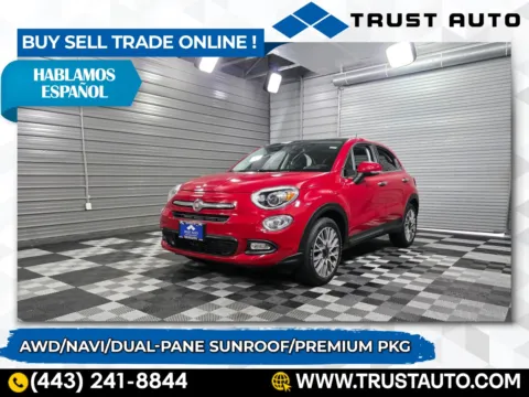 Red 2017 FIAT 500X Lounge AWD SUV w/Premium Pkg for sale in Sykesville, MD