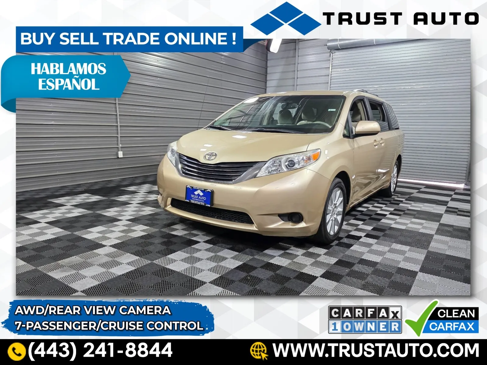 2014 Toyota Sienna 7-Passenger LE AWD Minivan/Van