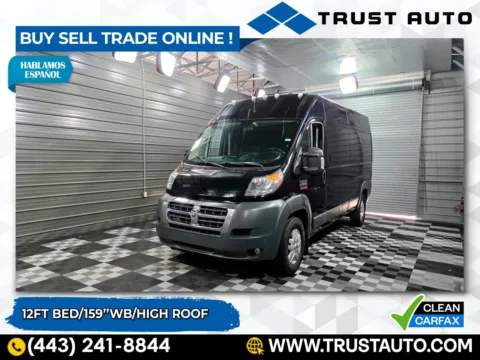 Black 2018 Ram ProMaster 2500 Cargo 159''WB High Roof Minivan/Van for sale in Sykesville, MD