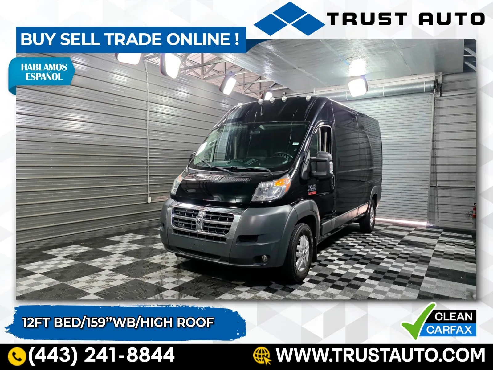 2018 Ram ProMaster 2500 Cargo 159''WB High Roof Minivan/Van