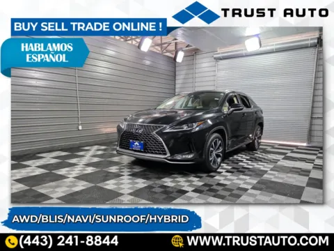 Black 2022 Lexus RX 450h AWD Hybrid Luxury SUV for sale in Sykesville, MD