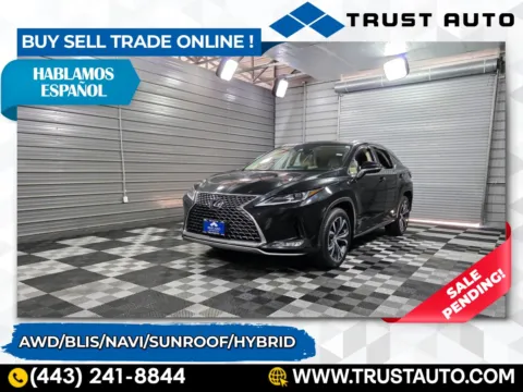 Black 2022 Lexus RX 450h AWD Hybrid Luxury SUV for sale in Sykesville, MD