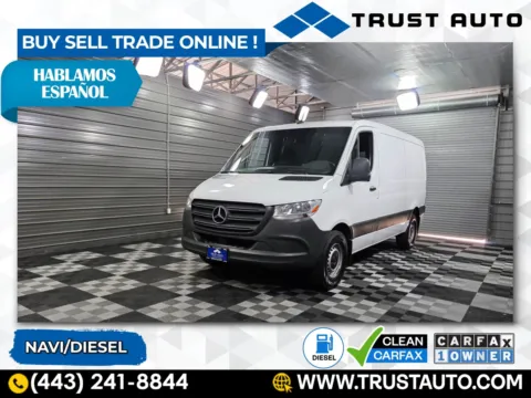 White 2022 Mercedes-Benz Sprinter 2500 Cargo 144''WB Standard Roof Diesel Minivan/Van for sale in Sykesville, MD