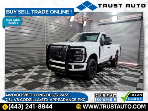 White 2024 Ford Super Duty F-350 SRW XL 4WD Regular Cab 8FT Bed 7.3L V8 Godzilla Pickup Truck w/STX Appearance Pkg for sale in Sykesville, MD