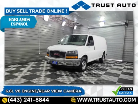 White 2022 GMC Savana 2500 Cargo 135''WB Low Roof Minivan/Van for sale in Sykesville, MD