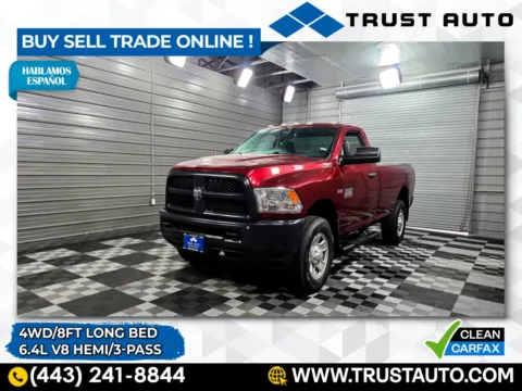 Red 2018 Ram 3500 Tradesman 4WD Regular Cab 8FT Long Bed Hemi Pickup Truck for sale in Sykesville, MD