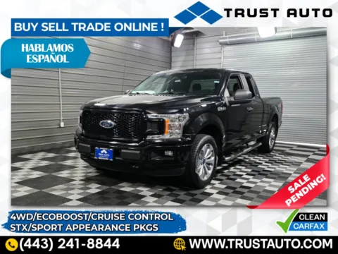 Black 2018 Ford F-150 XL 4WD SuperCab Ecoboost Pickup Truck w/Sport Appearance Pkg for sale in Sykesville, MD
