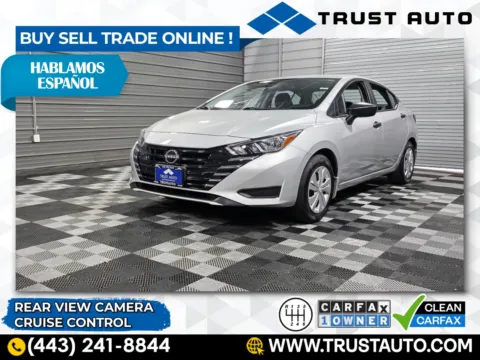 Silver 2023 Nissan Versa S 5-Speed Manual Sedan for sale in Sykesville, MD