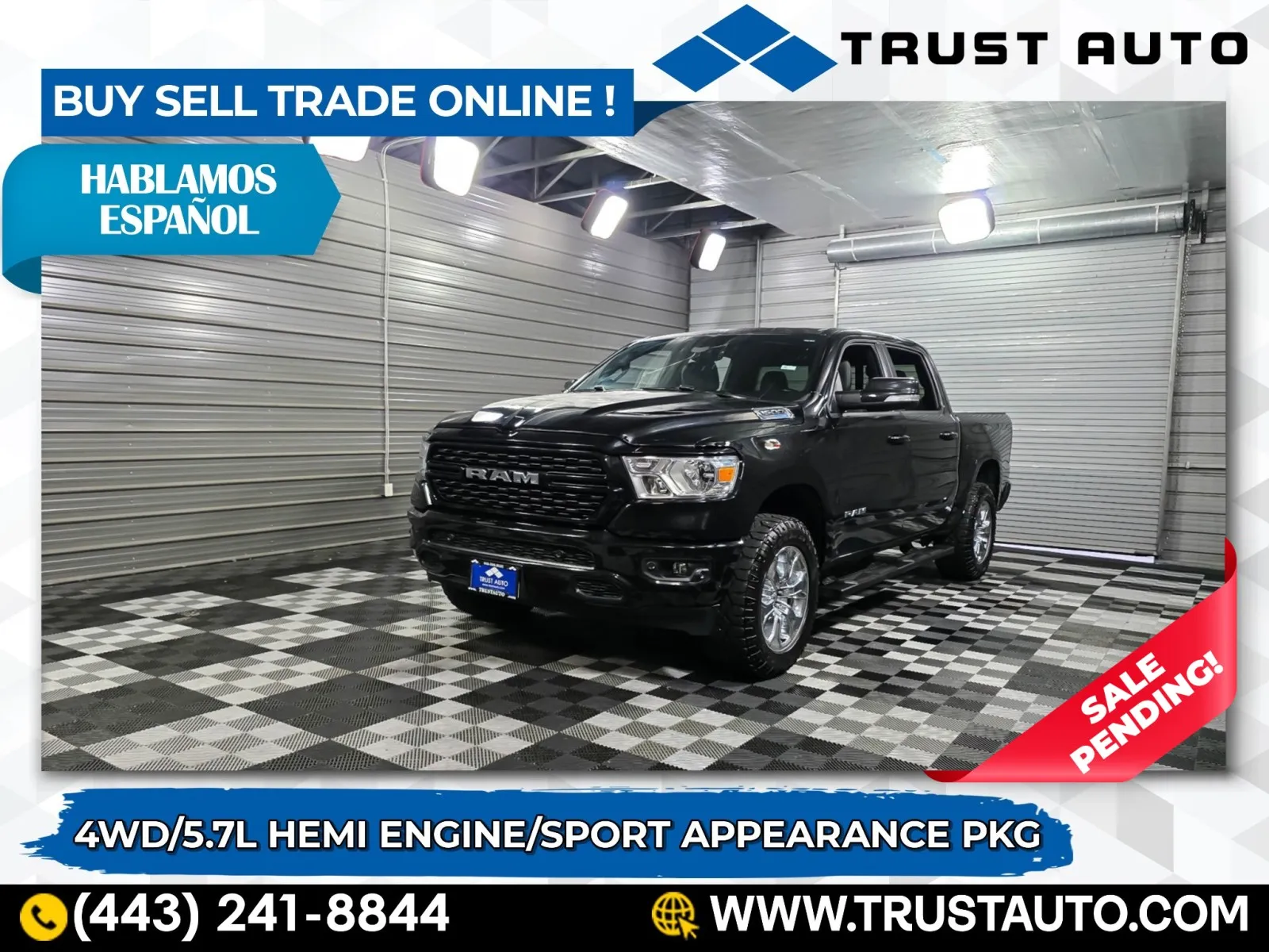 2022 Ram 1500 Big Horn 4WD Crew Cab Hemi Pickup Truck