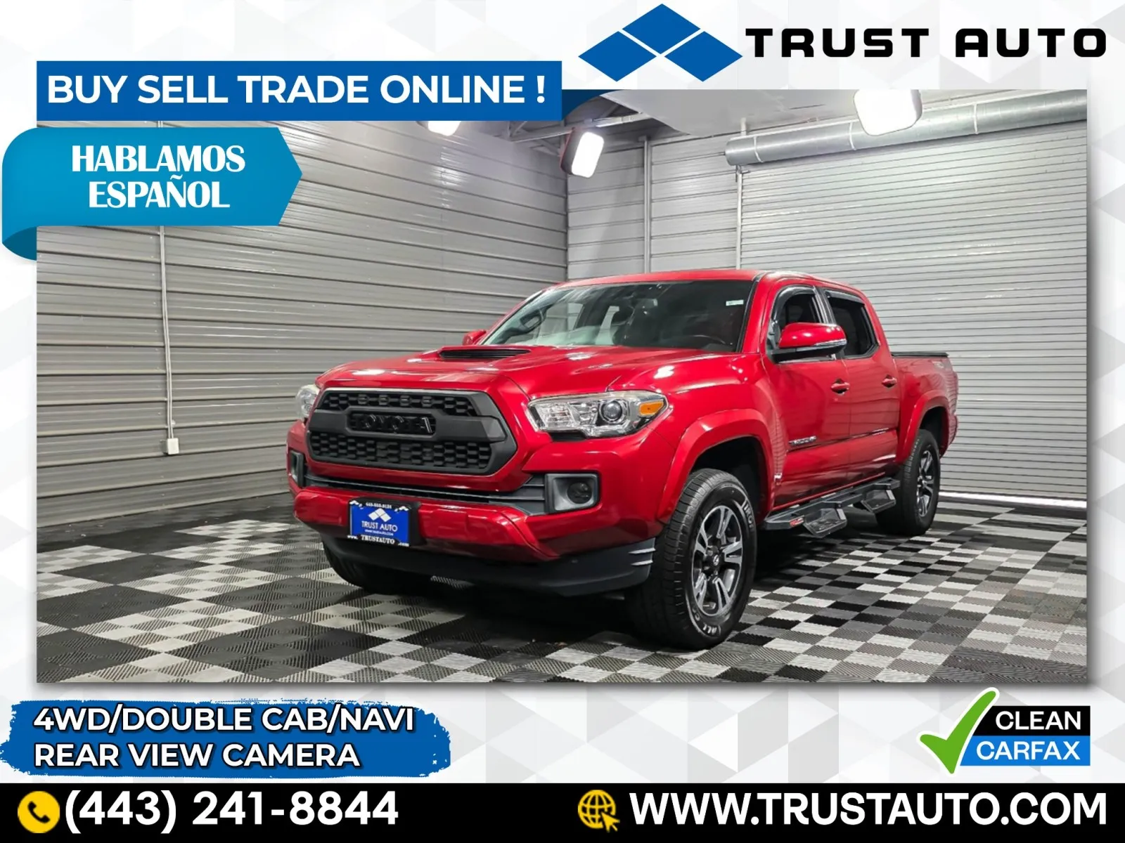 2017 Toyota Tacoma TRD Sport 4WD Double Cab Pickup Truck