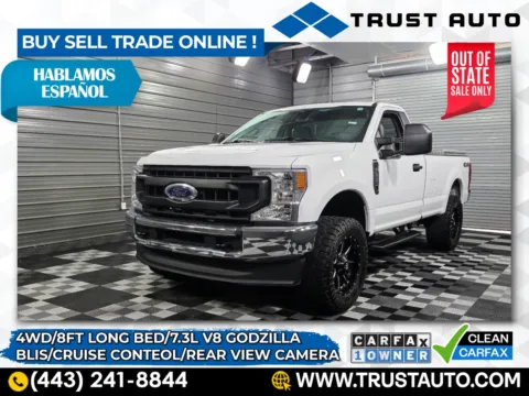 White 2021 Ford Super Duty F-250 SRW XL 4WD Regular Cab 8FT Long Bed 7.3L V8 Godzilla Pickup Truck for sale in Sykesville, MD