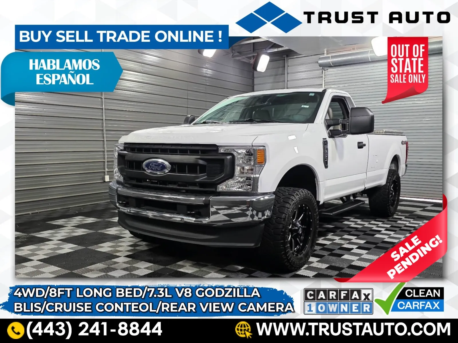 2021 Ford Super Duty F-250 SRW XL 4WD Regular Cab 8FT Long Bed 7.3L V8 Godzilla Pickup Truck for sale in Sykesville, MD