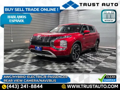 Red 2023 Mitsubishi Outlander PHEV SE AWC 8-Passenger Hybrid-Electric SUV for sale in Sykesville, MD