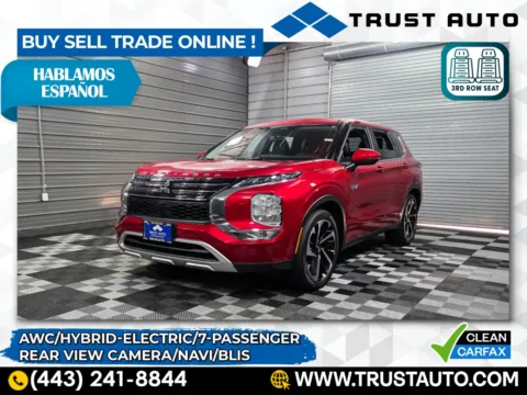 Red 2023 Mitsubishi Outlander PHEV SE AWC 7-Passenger Hybrid-Electric SUV for sale in Sykesville, MD