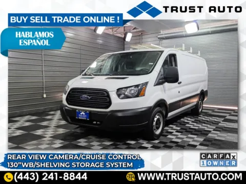 White 2019 Ford Transit T-150 130''WB Minivan/Van w/Shelving Storage System for sale in Sykesville, MD