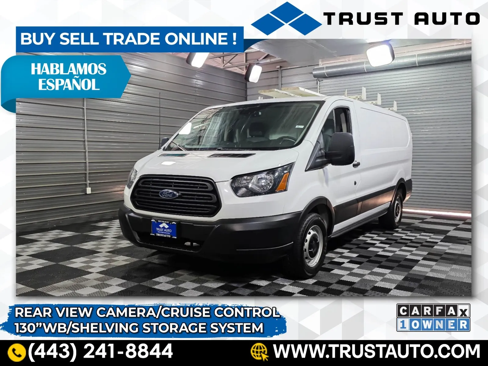 2019 Ford Transit T-150 130''WB Minivan/Van w/Shelving Storage System
