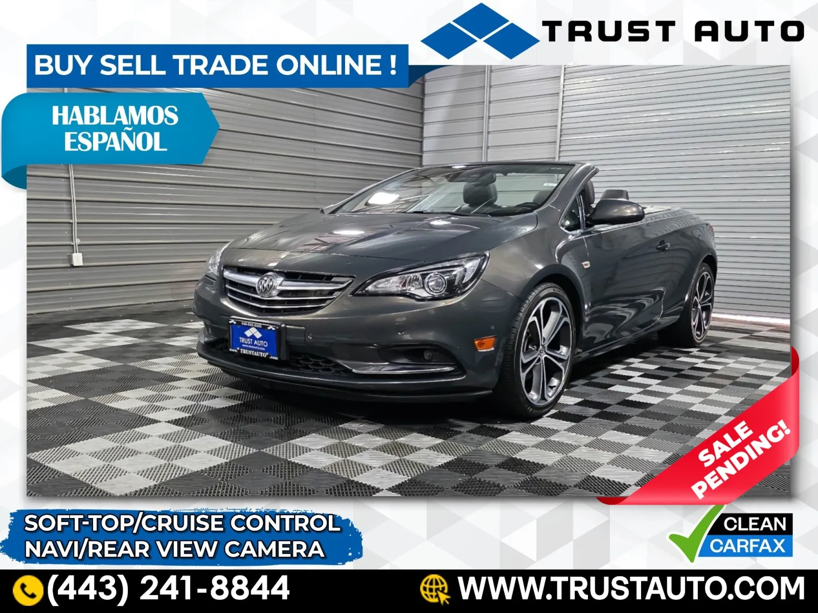 2016 Buick Cascada Premium Soft-Top Convertible for sale in Sykesville, MD