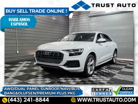 White 2022 Audi Q8 Premium Plus AWD SUV for sale in Sykesville, MD