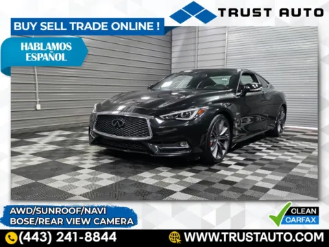 Black 2019 INFINITI Q60 RED SPORT 400 AWD Luxury Coupe for sale in Sykesville, MD