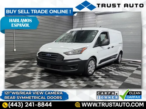 White 2020 Ford Transit Connect XL 121''WB Minivan/Van w/Rear Symmetrical Doors for sale in Sykesville, MD