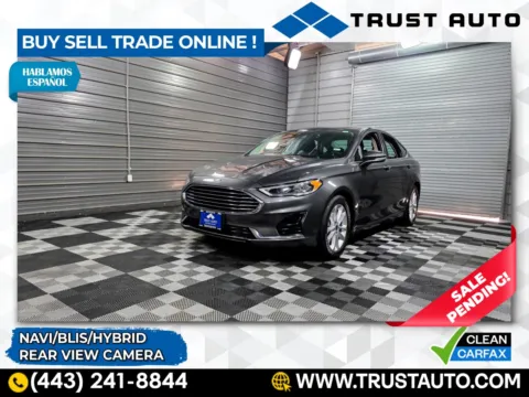 Gray 2020 Ford Fusion SEL 4-Door Hybrid Electric Sedan for sale in Sykesville, MD